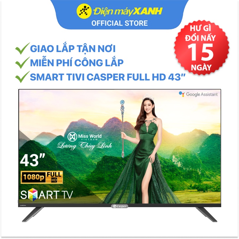 Smart Tivi Casper 43 inch 43FX6200 - Chính hãng BH 2 năm - Miễn phí lắp đặt