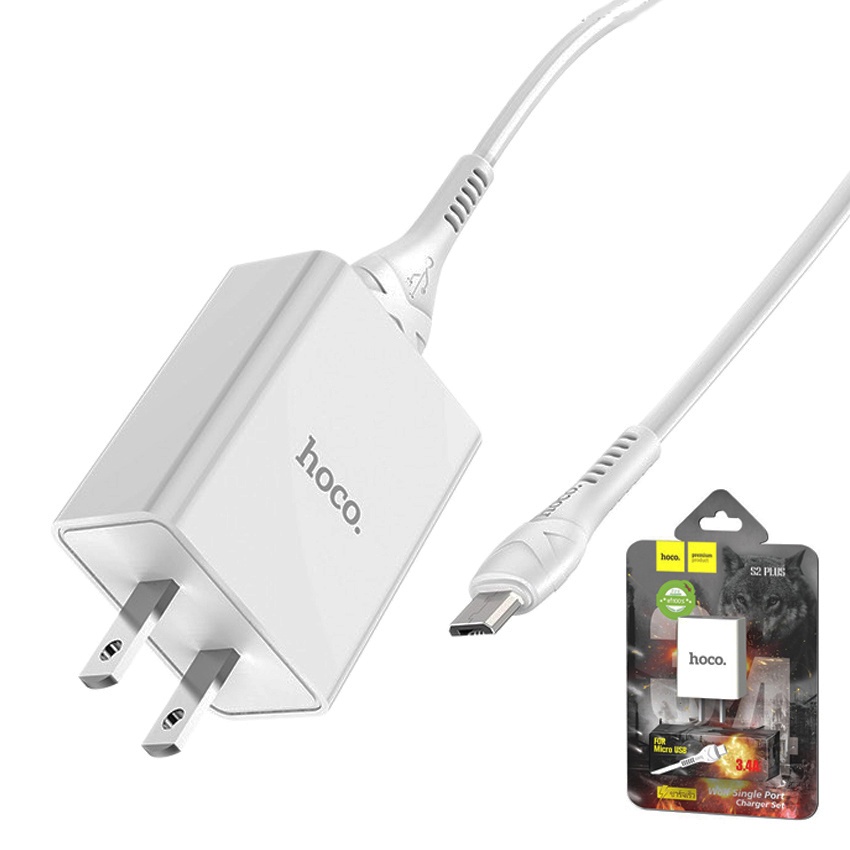BỘ SẠC NHANH HOCO S2 PLUS MICRO 3.4A - CỦ SẠC CAO CẤP CHẮC CHẮN