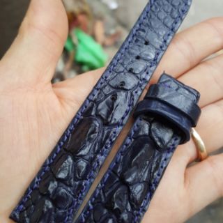 Dây đồng hồ gai cá sấu 100% ( mặt trong lót da bò )