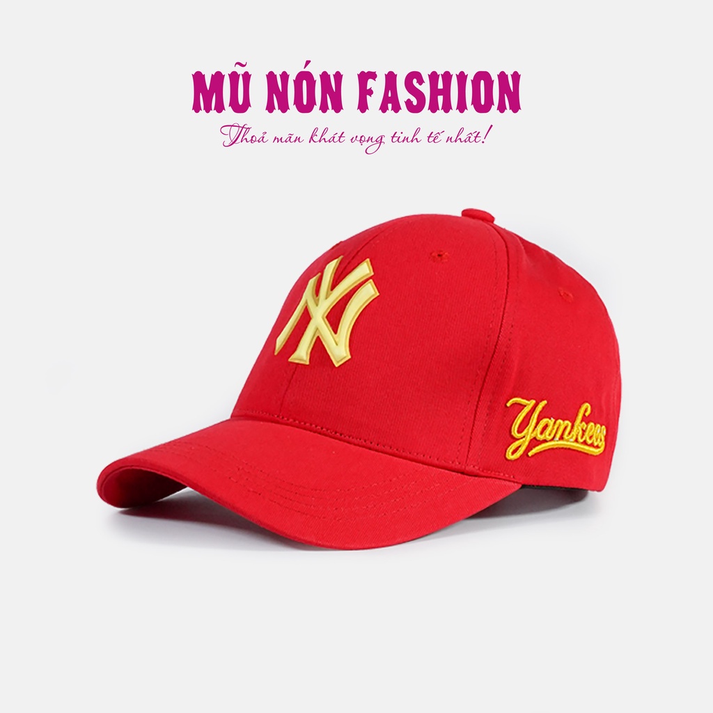 Nón lưỡi trai NY - Mũ kết thời trang thể thao unisex logo cạnh cao cấp freesize full hộp dành by Mũ Nón Fashion