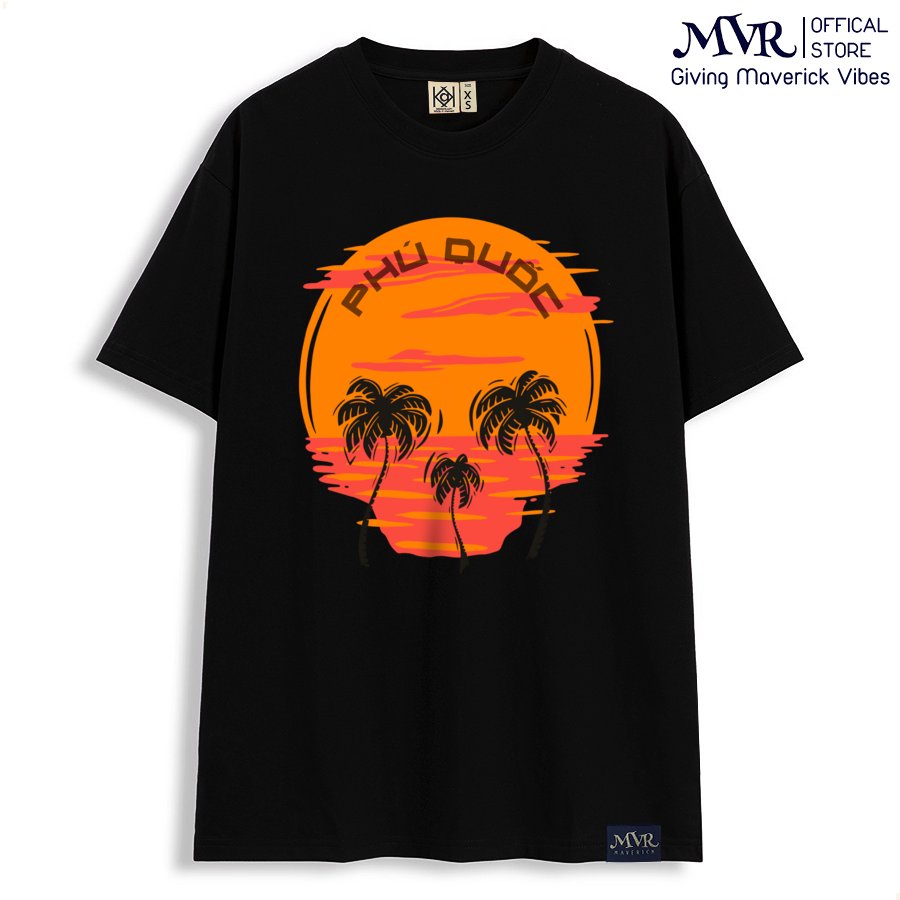 Áo thun nam nữ unisex Cây dừa đi biển Phú Quốc MVR  KK3847