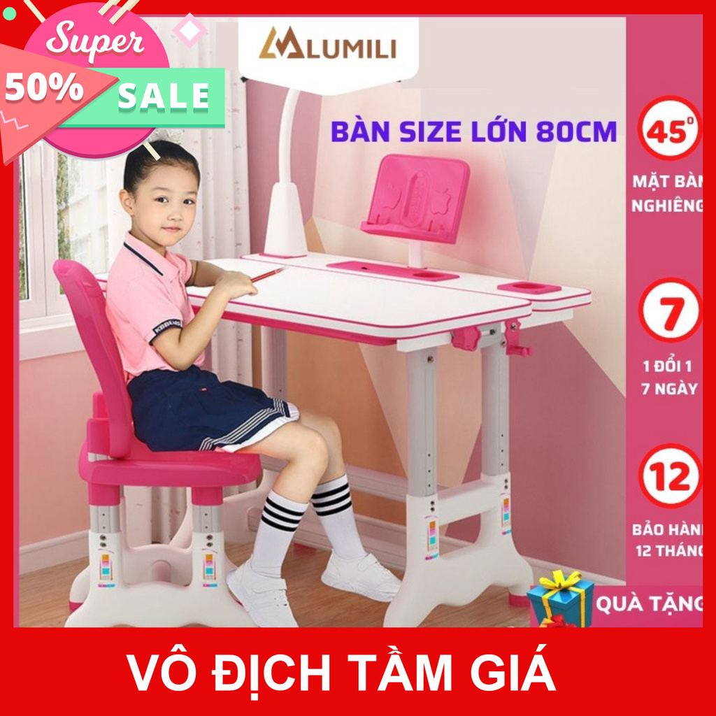 bộ bàn ghế chống gù chống cận cho học sinh bàn học thông minh điều chỉnh độ cao t500