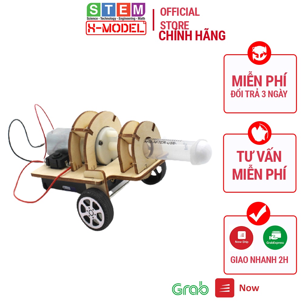 Đồ chơi sáng tạo cho bé, mô hình xe bắn hơi ST115 sáng tạo X- MODEL cho bé Giáo dục STEM