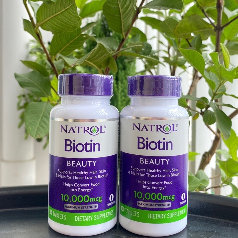 Viên uống mọc tóc NATROL Biotin 10,000mcg (100 viên)