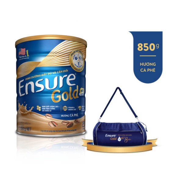 Sữa Ensure Gold hương Vani/Cà phê/Lúa mạch 850g