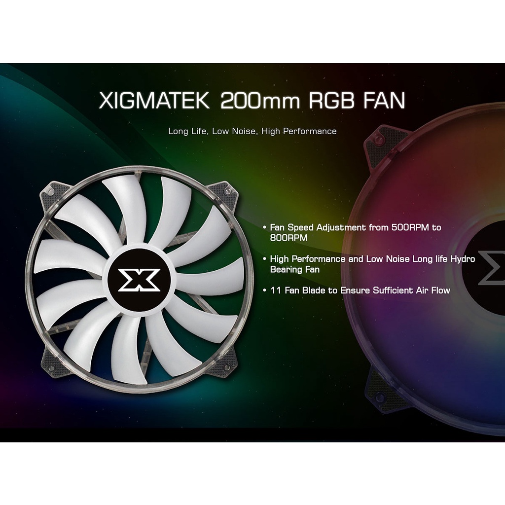 Quạt tản nhiệt, FAN case XIGMATEK GALAXY III DX200 ARGB
