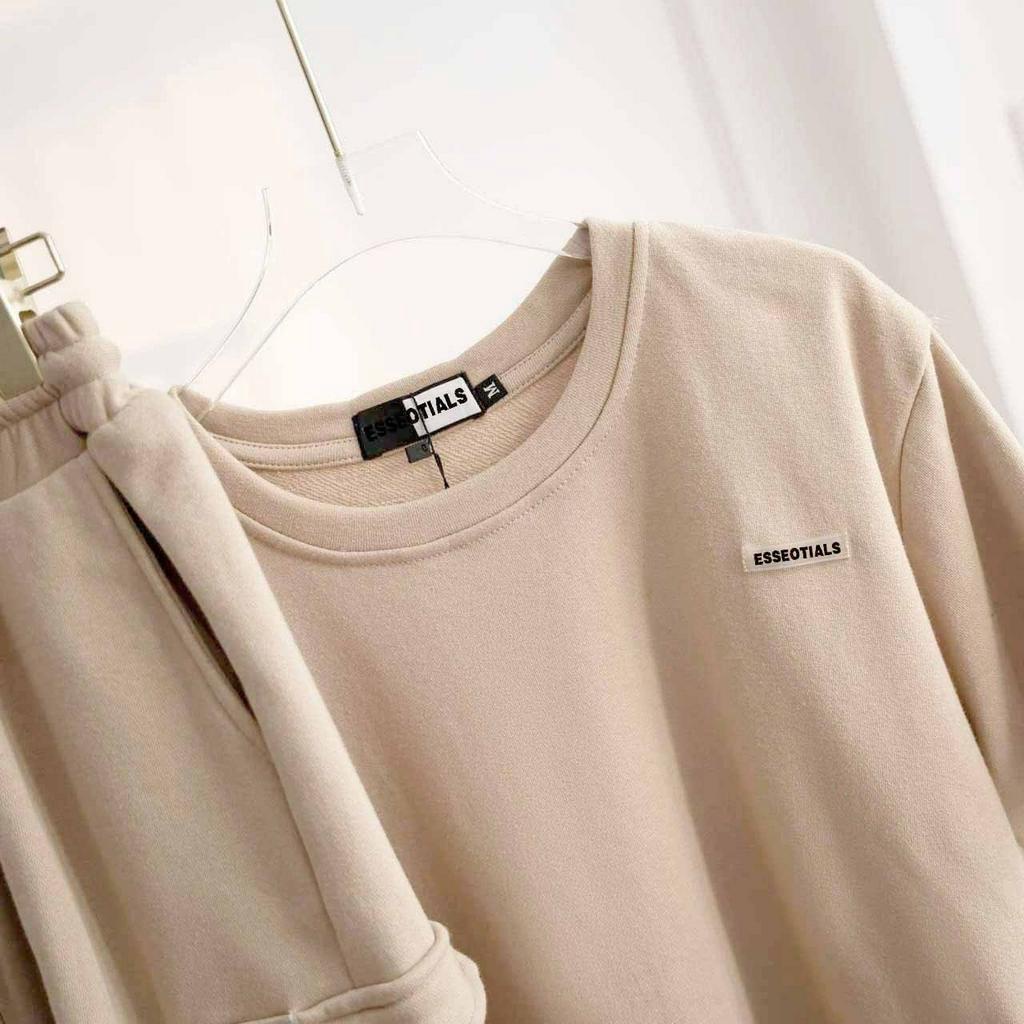 đồ bộ mặc nhà ESSEOTIALS vải thun da cá siêu mát - bộ thể thao chất thấm hút mồ hôi phong cách thể thao trẻ trung