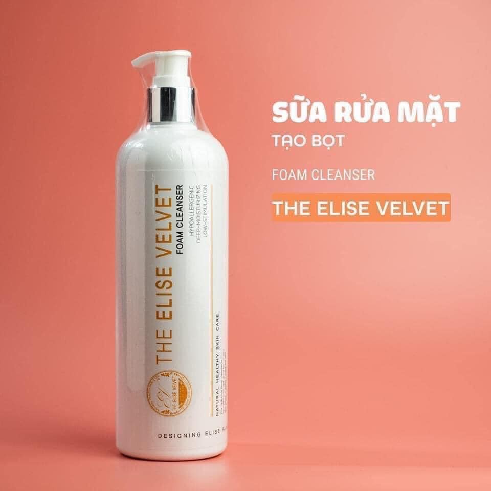 Sữa rửa mặt tạo bọt The Elise Velvet LINDSAY 500ml