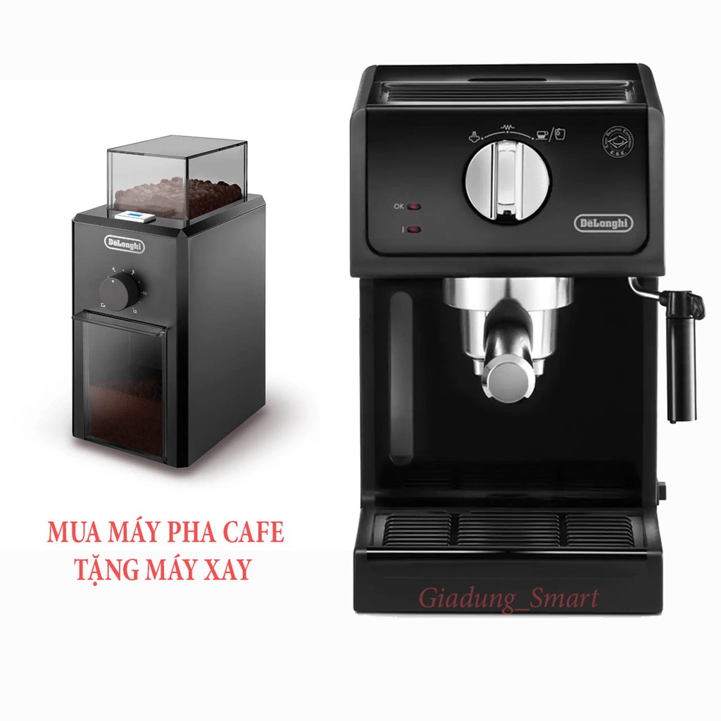 [ELHAB1TR hoàn tối đa 1TR] Máy pha cà phê Delonghi ECP31.21 tặng máy xay cà phê Delonghi KG79