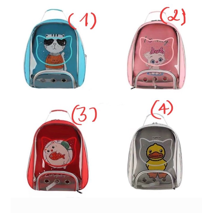 [SIÊU SALE] Balo trong suốt họa tiết hình thú 40x25x23cm