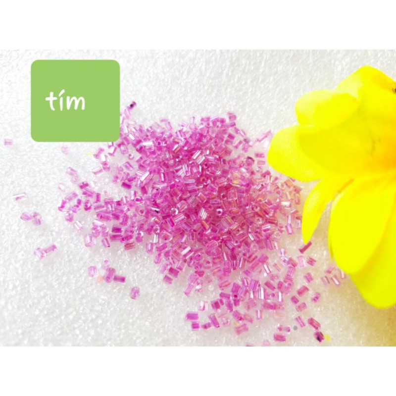 Hạt cườm ống 2mm các màu túi 5g