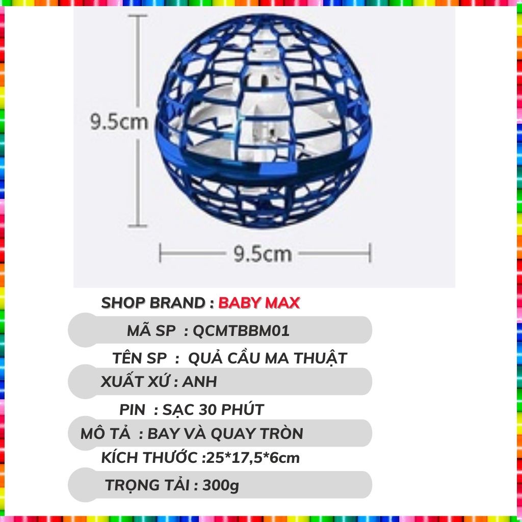 Quả cầu ma thuật boomerang có đèn nhấp nháy đồ chơi giải trí ngoài trời cho bé BABY MAX