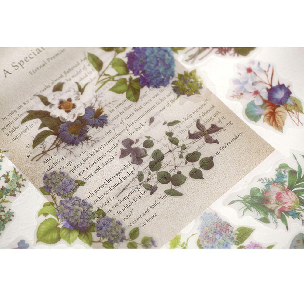 Bộ 60 Miếng Dán Hình Hoa Dễ Sử Dụng Dùng Trang Trí Nhật Ký