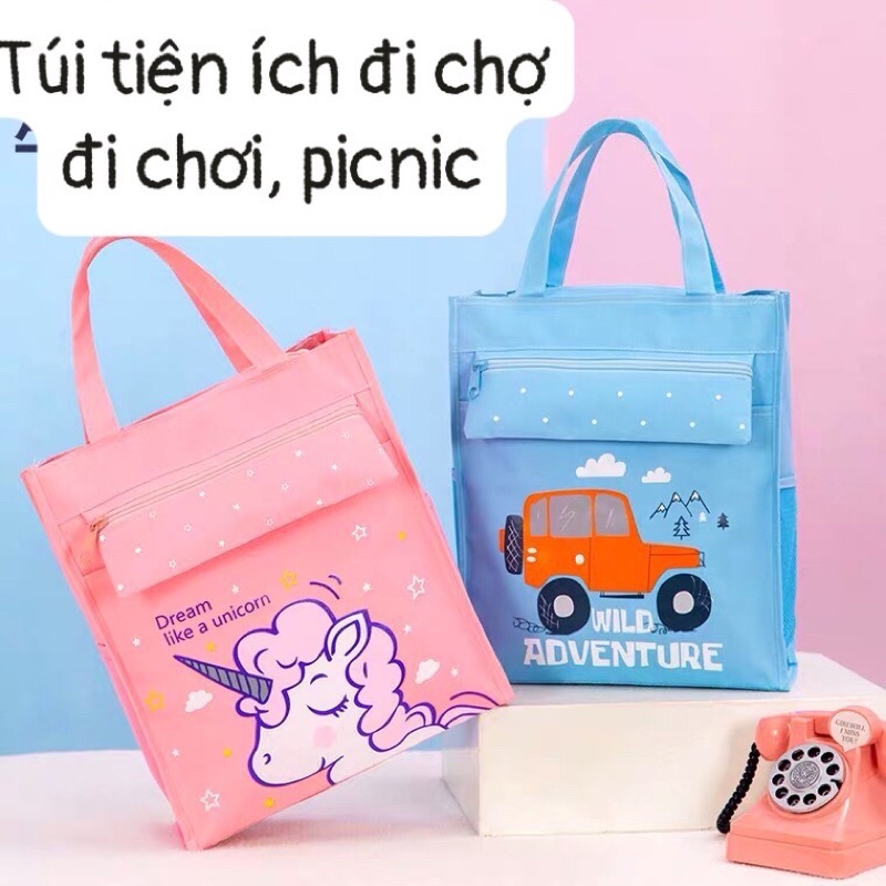 Túi xách tiện ích học thêm, picnic, đi chợ bảo vệ môi trường