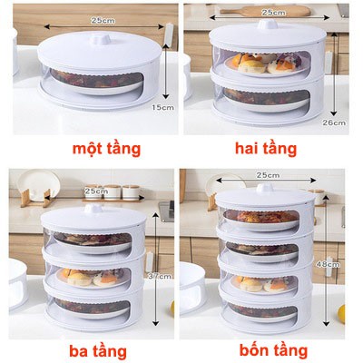 Lồng bàn giữ nhiệt 5 tầng,lồng bàn nhiều tầng đậy thức ăn thông minh sạch sẽ chống ruồi muỗi bụi bặm mới nhất