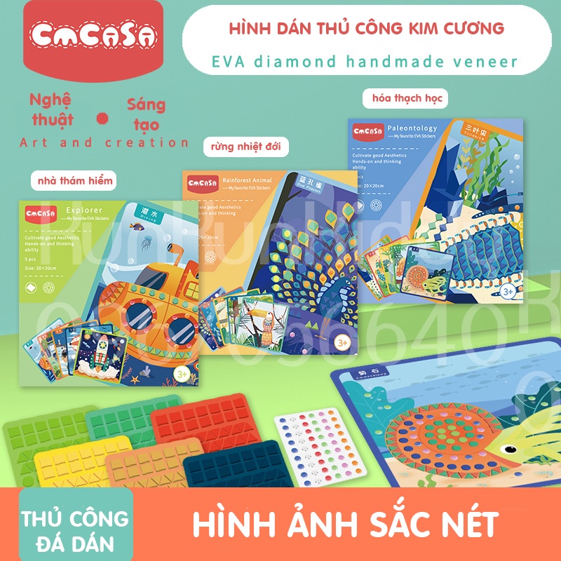 Bộ trò chơi Thủ Công Khéo tay - Dán giấy &amp; Đính đá