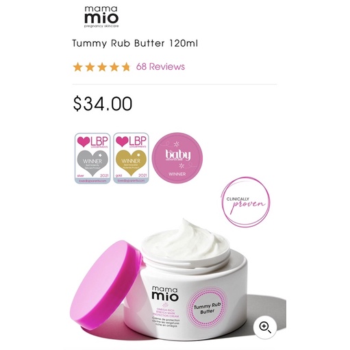 Kem chống rạn da cho mẹ bầu MAMA MIO Tummy Rub Butter 240ml