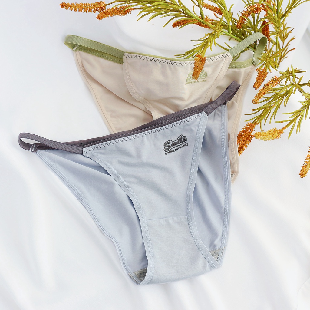 Quần lót nữ cotton dây sườn NuciFera hông khoét sâu sexy mặc thoải mái QN201