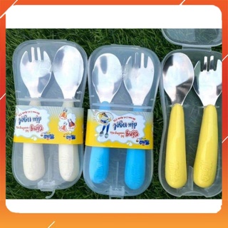 Bộ thìa dĩa inox tập ăn dặm cho bé AM