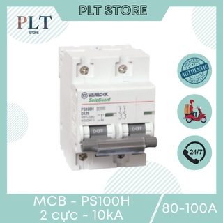 Cầu dao tự đông , mcb 2p 80a - 100a dòng cắt 10ka ps100h sino ps100h/2/d100 , ps100h/2/d80