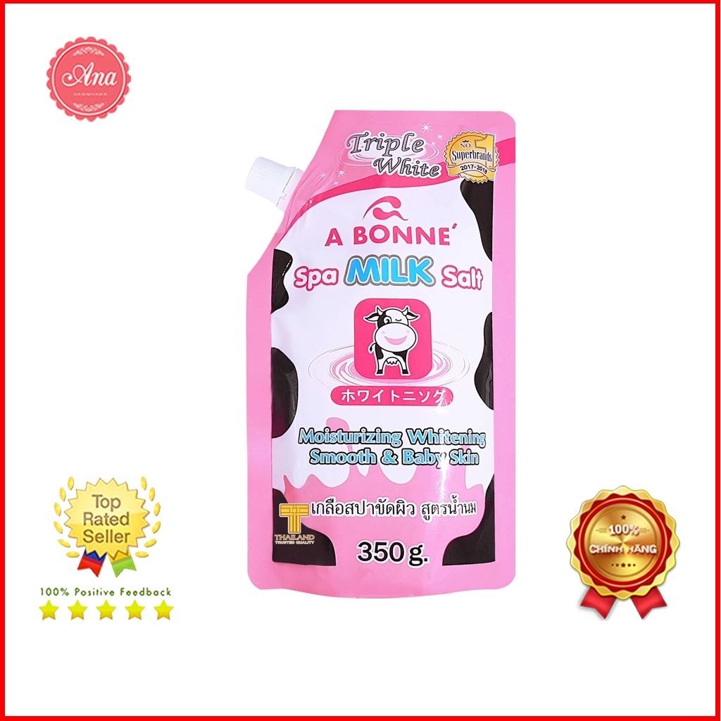 Muối tắm tẩy tế bào chết chiết xuất Sữa Bò A Bonne Spa Milk Salt Thái Lan 350gr