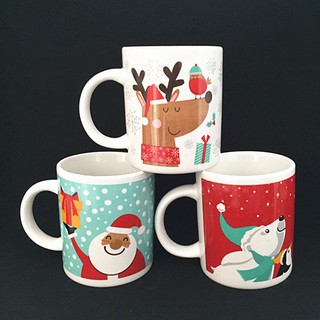 Cốc sứ uống trà cà phê in hình giáng sinh đẹp mắt- Quà tặng Noel ( mẫu C)