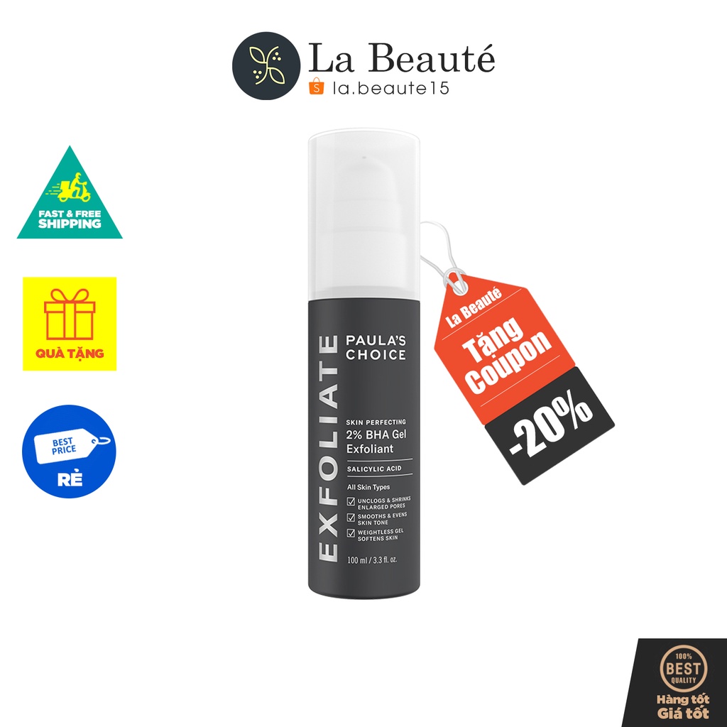 [Hàng Công Ty] Gel Loại Bỏ Tế Bào Chết - Paula's Choice Skin Perfecting 2% BHA Gel Exfoliant 100ml