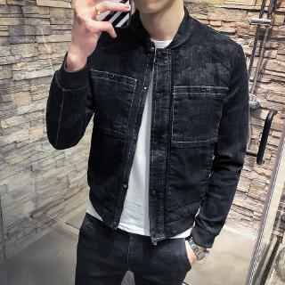 áo khoác bóng chày vải jean năng động cho nam