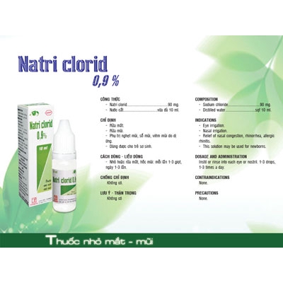 Nước Muối Sinh Lý Nacl 0,9% Lọ 10ml Vệ Sinh Sạch Cho Mắt và Mũi Dùng Cho Người Lớn và Trẻ Nhỏ Combo 10 Chai