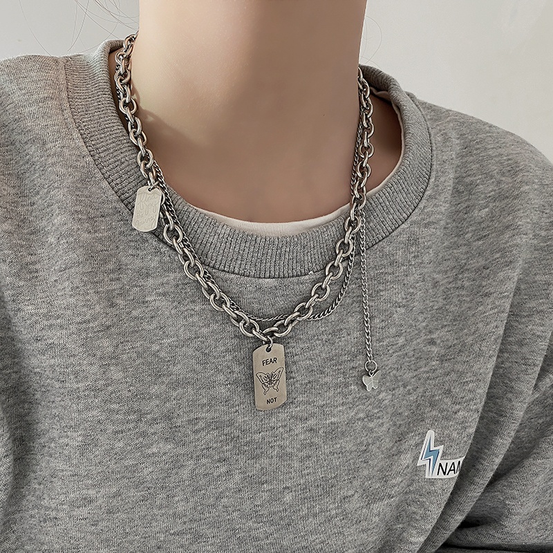 Vòng cổ bằng thép titan phong cách hiphop thời trang Hàn Quốc 20 kiểu lựa chọn cho nam nữ