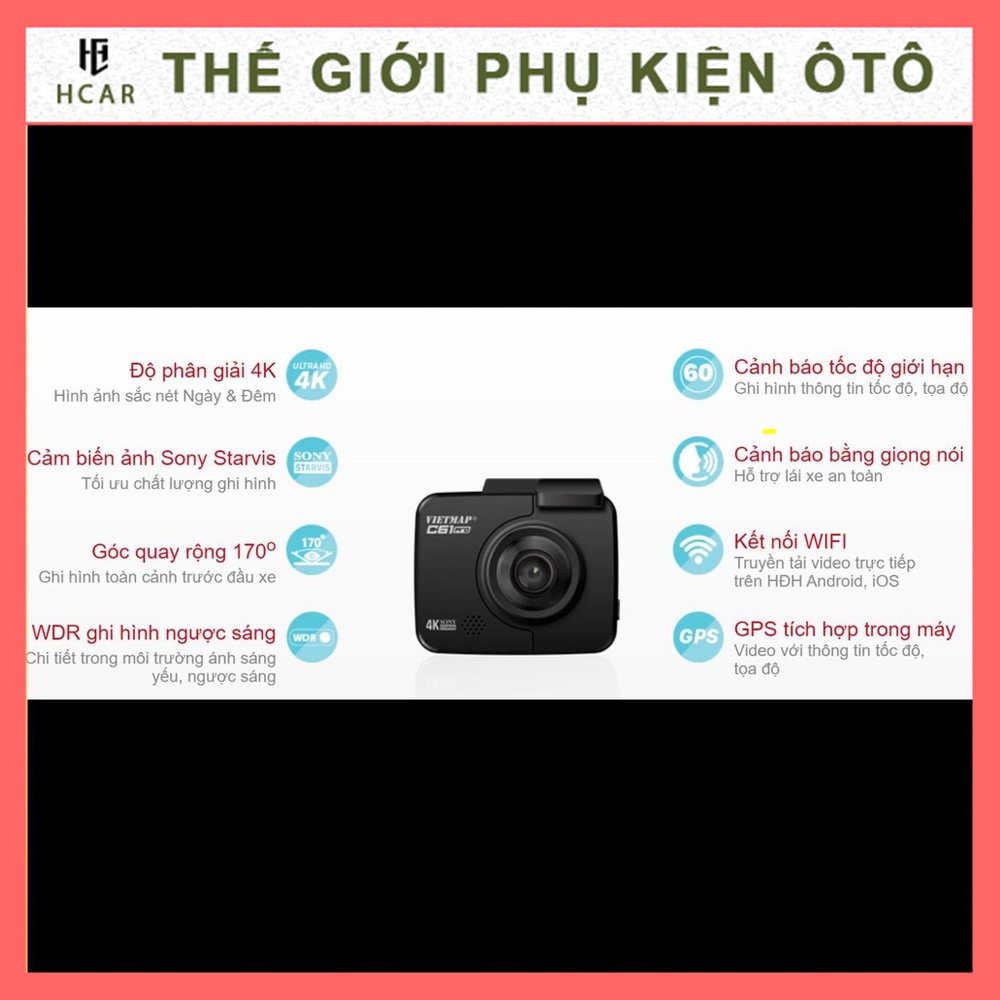 Camera Hành Trình VIETMAP C61 PRO 4K Cảnh Báo Giao Thông Giọng Nói -Tích Hợp GPS - HÀNG CHÍNH HÃNG | BigBuy360 - bigbuy360.vn