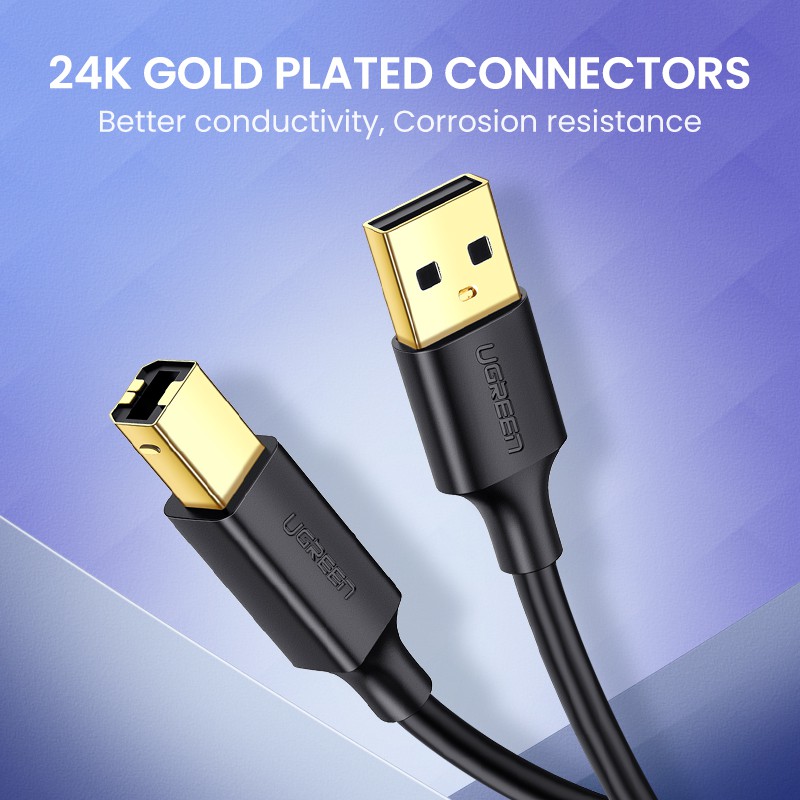 Dây cáp UGreen nối USB 2.0 chính hãng cho máy in Canon Epson HP ZJiang