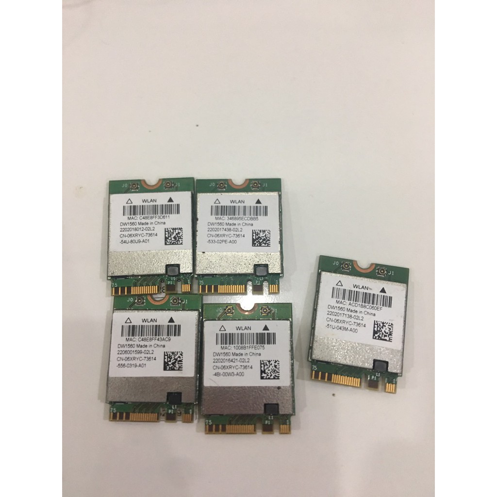 Card WiFi DW1560 (BCM94352Z) cho laptop có chân m2/ngff