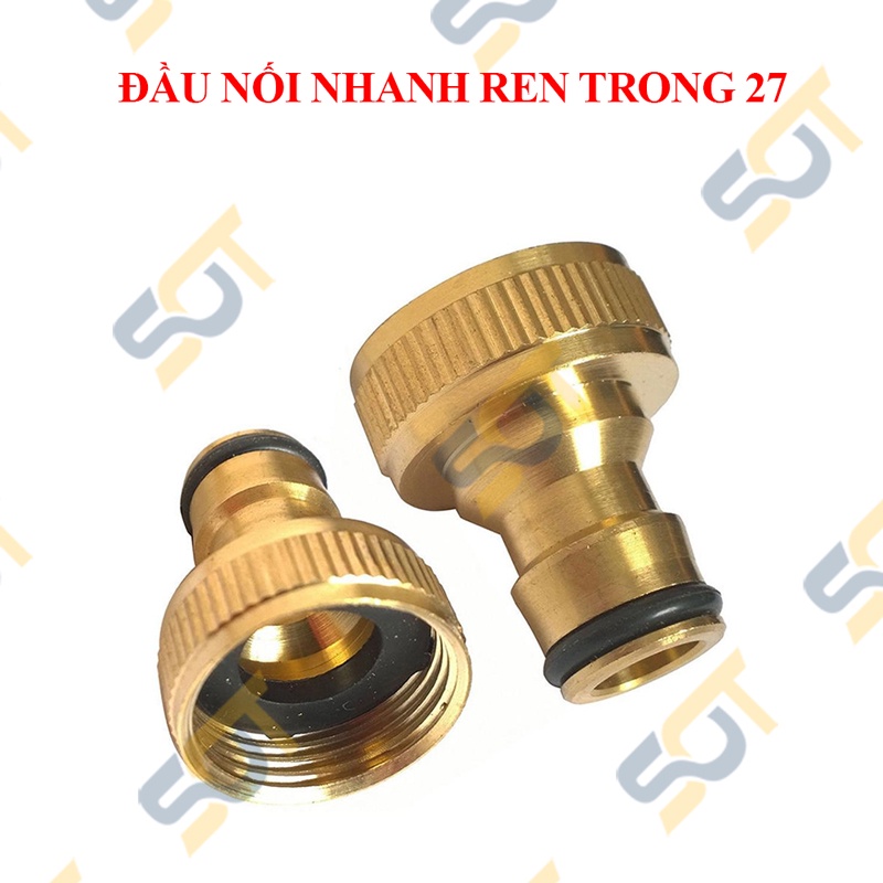 [KHỚP NỐI NHANH] Khớp nối nhanh ren trong 3/4 (25mm) lắp đặt đầu vòi nước phi 21-27mm