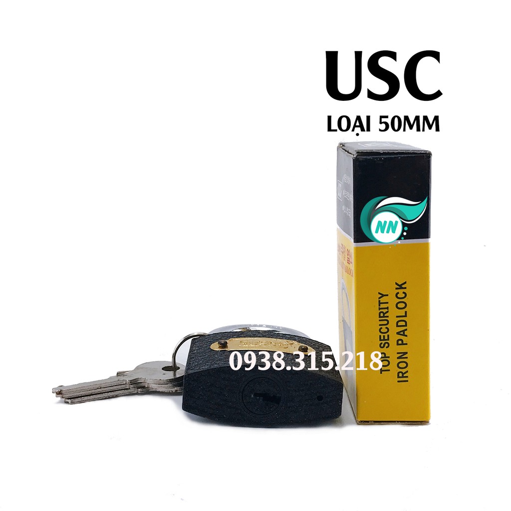 Ổ Khóa 50mm USC Đen Top Security Products 58.4 x 29.9 x 2.5 mm Với 3 Chìa Linh Hoạt