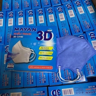 Khẩu trang Mayan 3D người lớn hộp 10 chiếc
