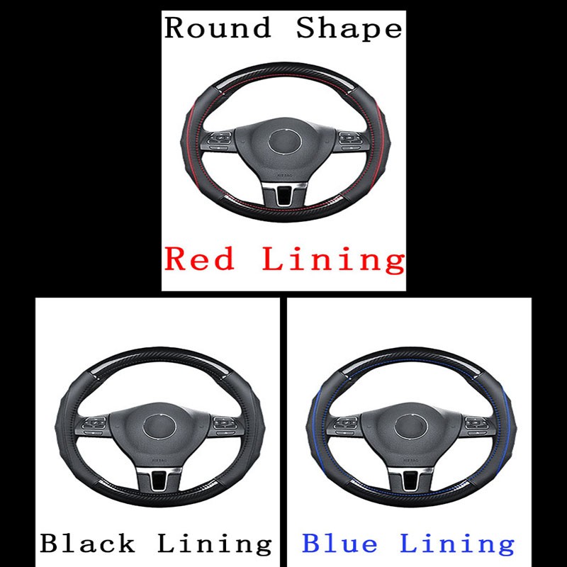 Vỏ Bọc Vô Lăng Xe Hơi Chất Liệu Da Sợi carbon Chống Trượt Cho zs mg 3 5 6 7 zs hs gs ehs ezs gt