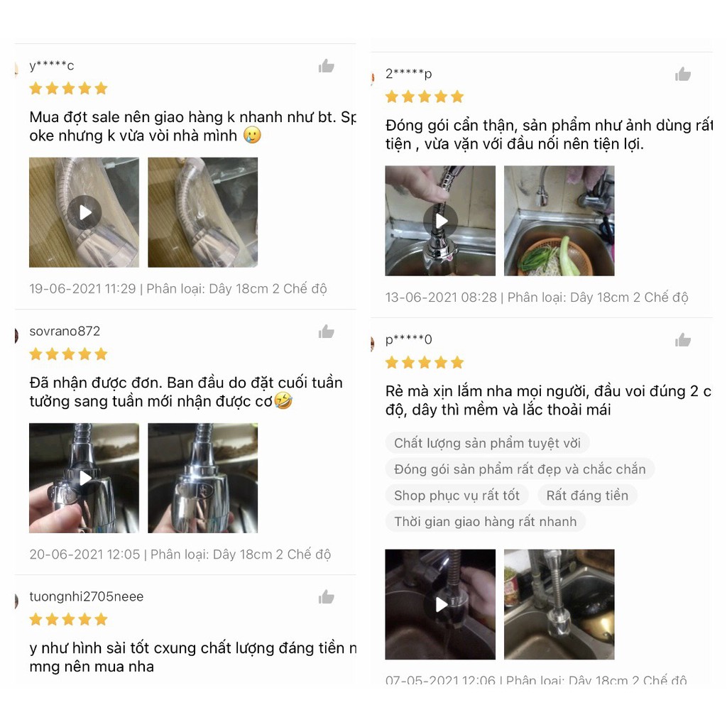 Dây Nối Đầu Vòi Nước Tăng Áp Có Nút Điều Chỉnh Xoay 360