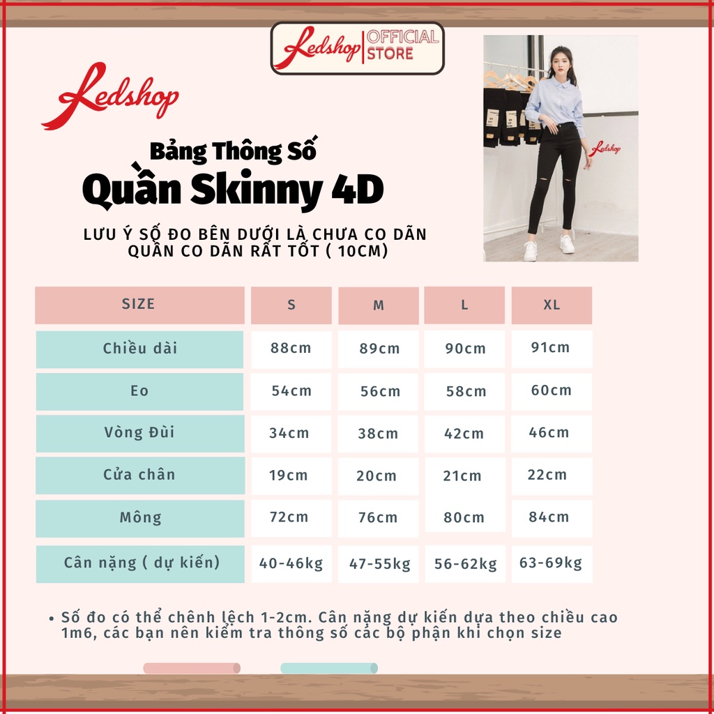 Quần Jean nữ dạo phố, đi chơi thời trang Hàn Quốc cạp cao 4D siêu co dãn Red Shop.official_29112