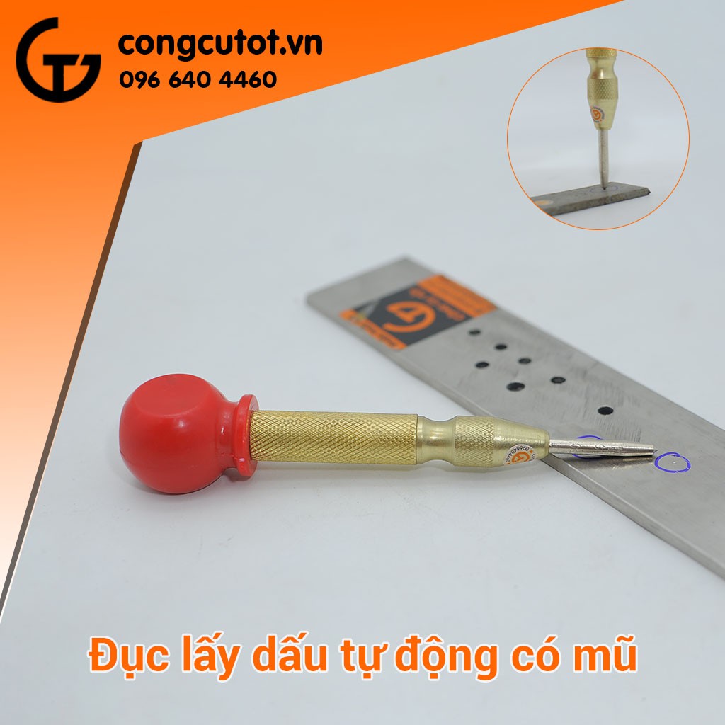 Đục, bông tu lấy dấu tự động có mũ tự động 130mm