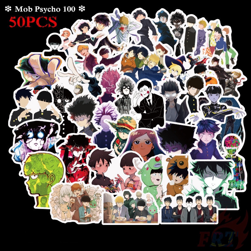 ❉ Mob Psycho 100 Series 03 Stickers ❉ 50Pcs/Set Anime Mobu Saiko Hyaku Mixed Doodle Stickers