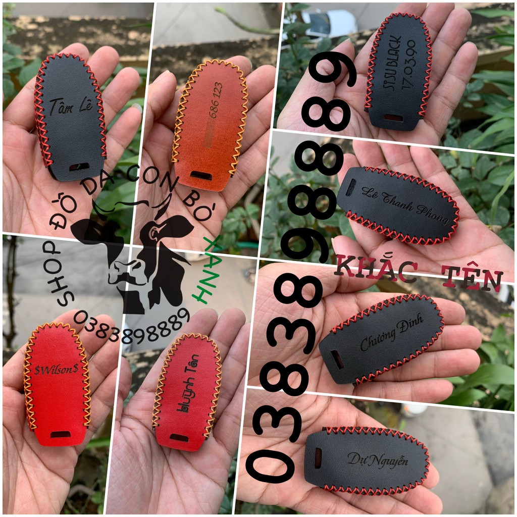 [Mã LIFEAUMAY giảm 10% tối đa 30k đơn 150k] Bao Da Chìa Khóa Smartkey Suzuki GSX R150 handmade da thật