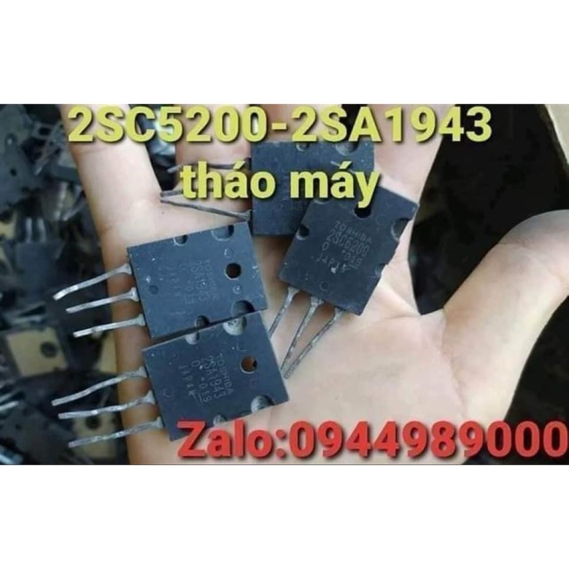 Cặp sò 2SC5200 và 2SA1943 tháo máy chân dài