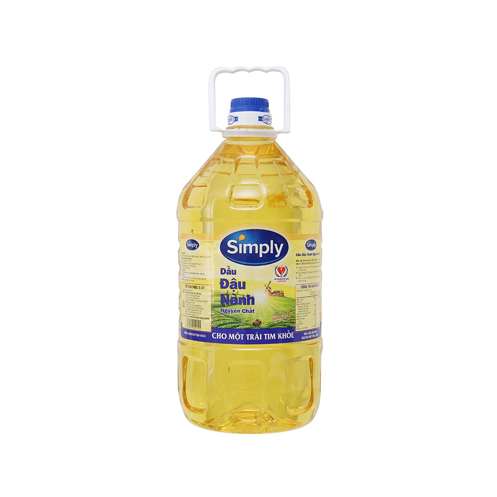 Dầu đậu nành nguyên chất Simply can 5 lít