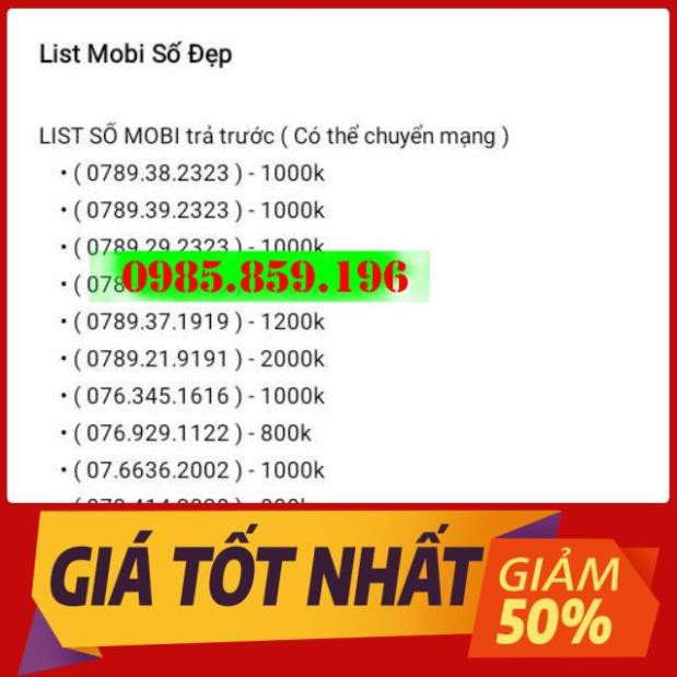 Sim số đẹp - Taxi - Sim VIP