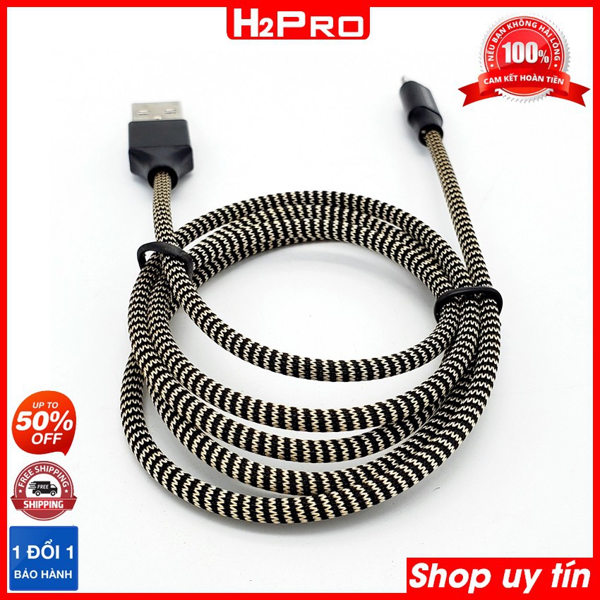 Dây sạc Iphone Microcom USB Data Cable NIKEN NK5 H2Pro, Cáp sạc bọc dù chống đứt dài 1m hoặc 2m