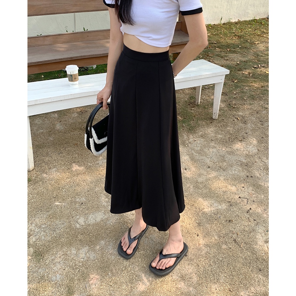 Chân Váy Xòe Lưng Cao Phong Cách Hàn Quốc Cho Nữ
