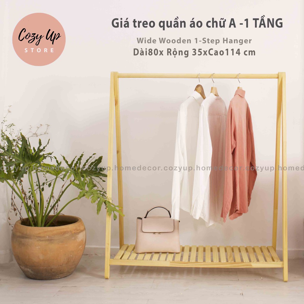 GIÁ TREO QUẦN ÁO CHỮ A 1 TẦNG DÀI 86 x 114 cm