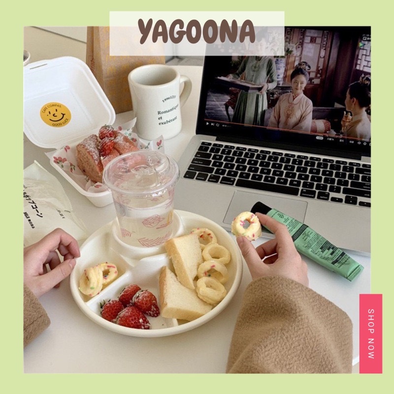 Khay ăn chia ngăn YAGOONA đựng thức ăn YGN36