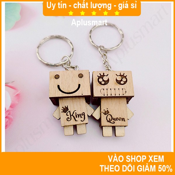 Combo 2 Móc khóa gỗ Danbo ✅ FREESHIP 🚛 Móc khóa gỗ Danbo - Aplusmart